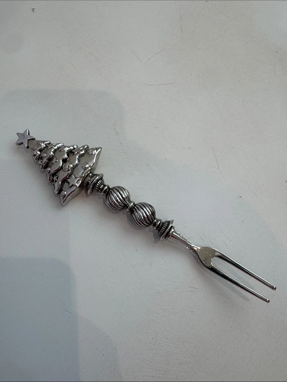 Christmas Tree Serving Fork, Sandcast Aluminum